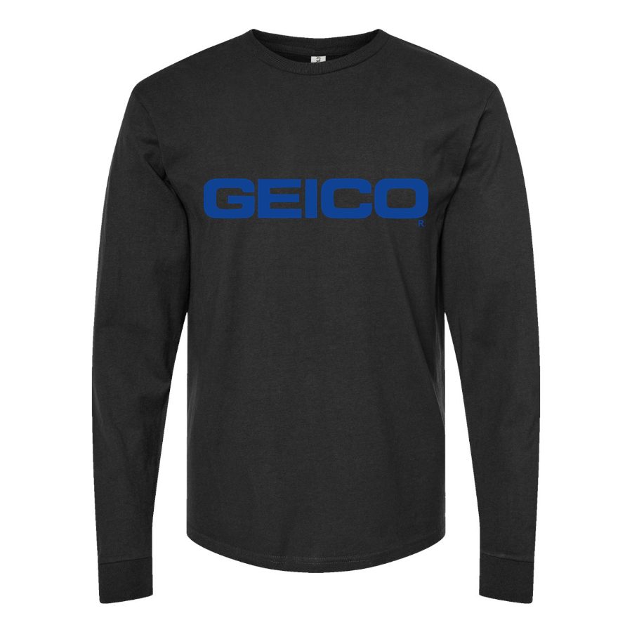 Men's Geico Long sleeves Cotton Blend T-Shirt - Black