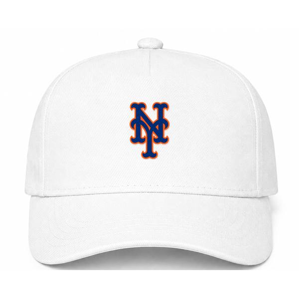 New York Mets MLB Logo White Dad Baseball Cap Hat