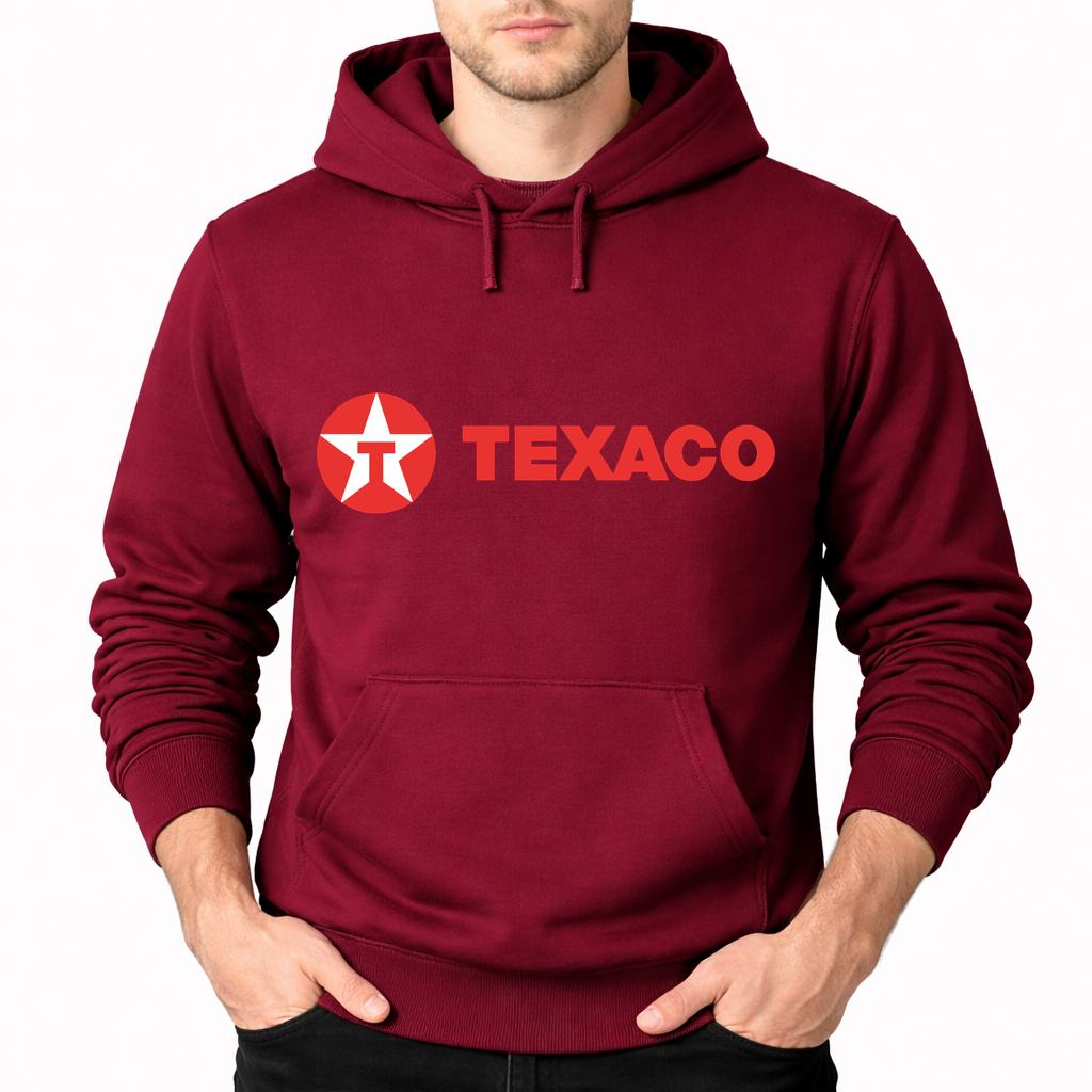Men's Texaco Pullover Hoodie - Burgundy
