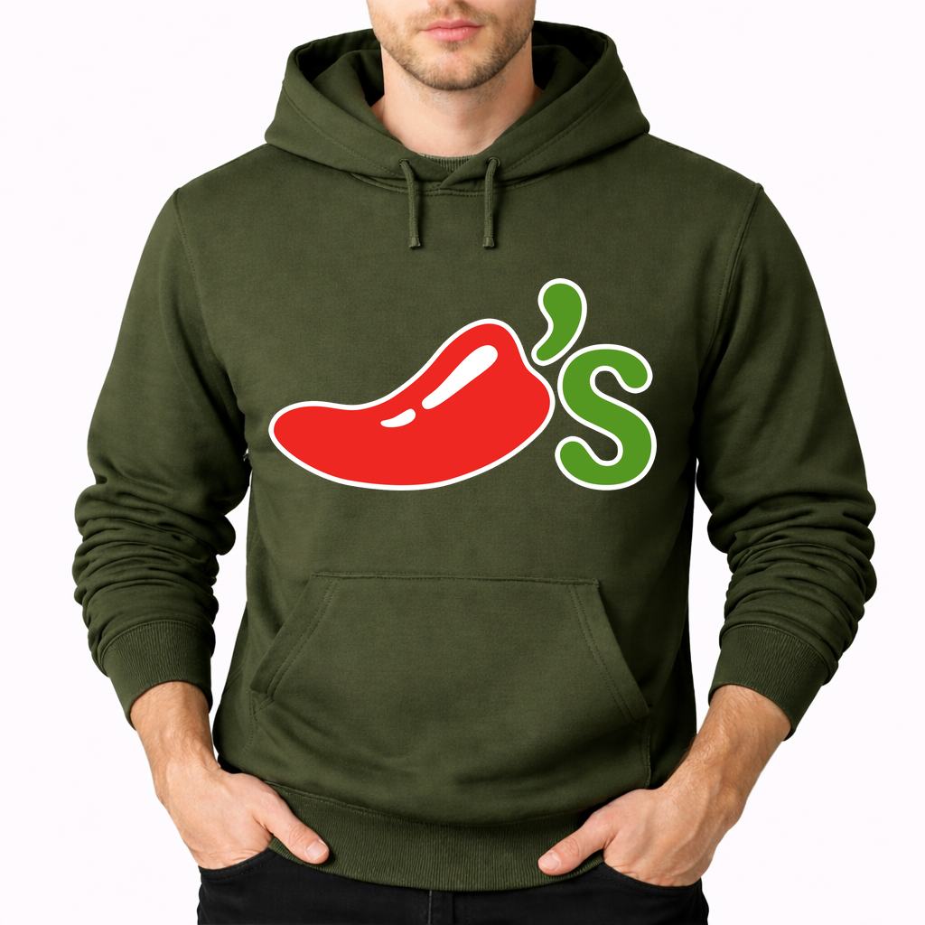 Men's Chili's Pullover Hoodie - Army Green