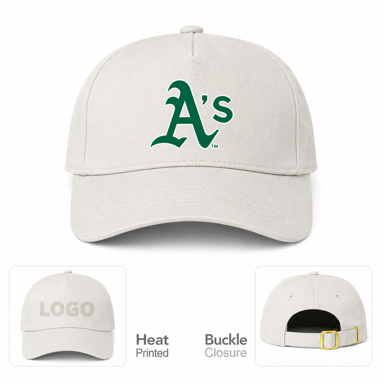MLB Oakland Athletics Baseball Cap Hat - Beige