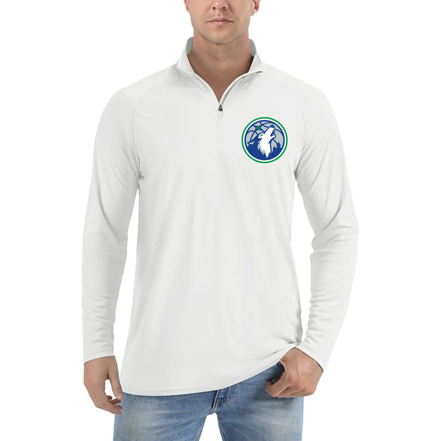 Minnesota Timberwolves quarter-zip athletic shirt in White