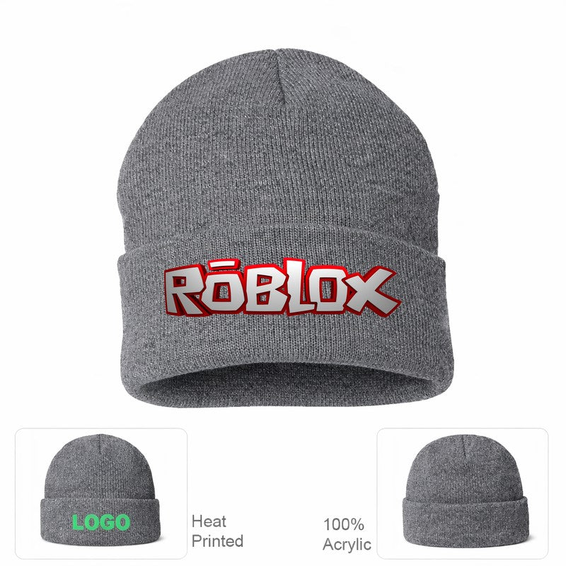 Roblox Beanie Hat - Grey