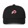 Utah Utes Logo Black Dad Baseball Cap Hat