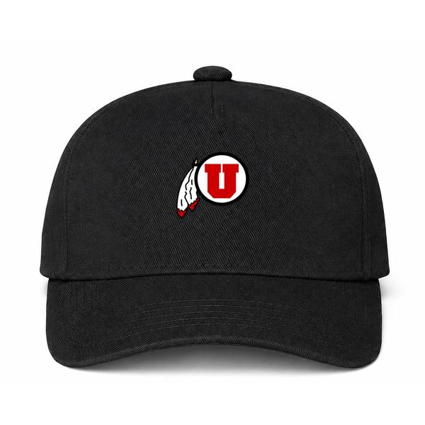 Utah Utes Logo Black Dad Baseball Cap Hat