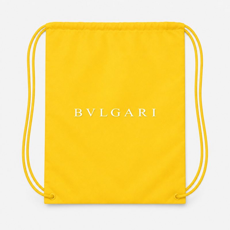 Bvlgari White Drawstring Bag - Yellow