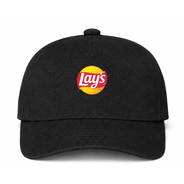 Lay's Logo Black Dad Baseball Cap Hat