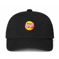 Lay's Logo Black Dad Baseball Cap Hat