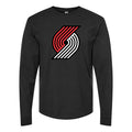 Men's Portland Trail Blazers Long sleeves Cotton Blend T-Shirt - Black