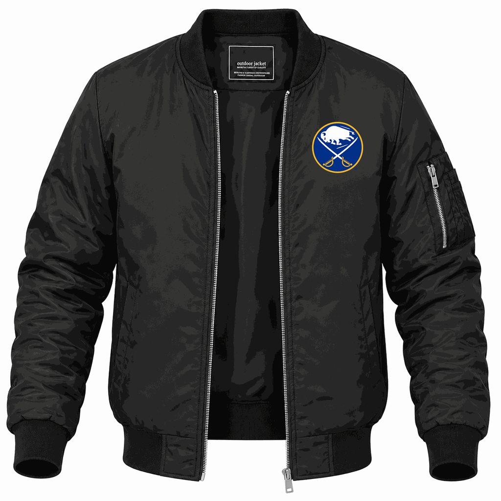 Men's Buffalo Sabres Lightweight Bomber Jacket - Black