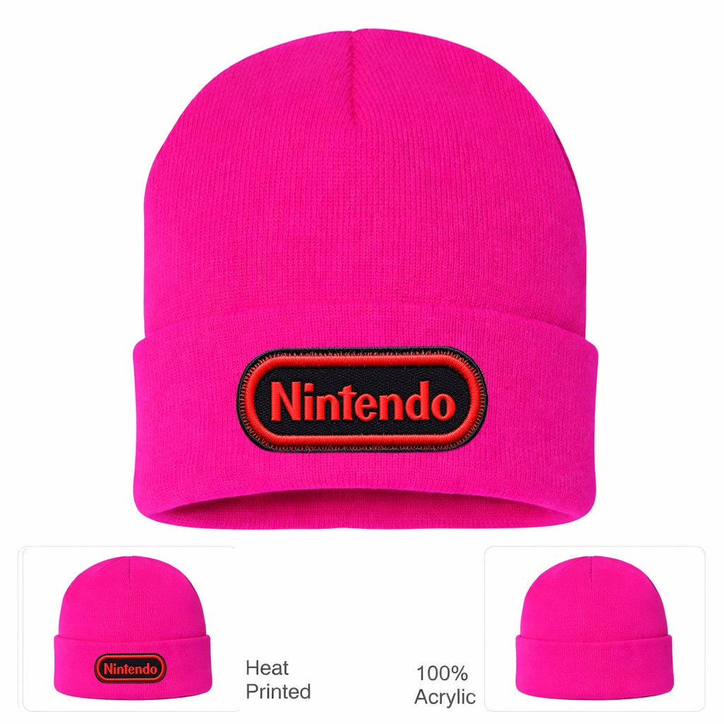 Nintendo Beanie Hat - Hot Pink