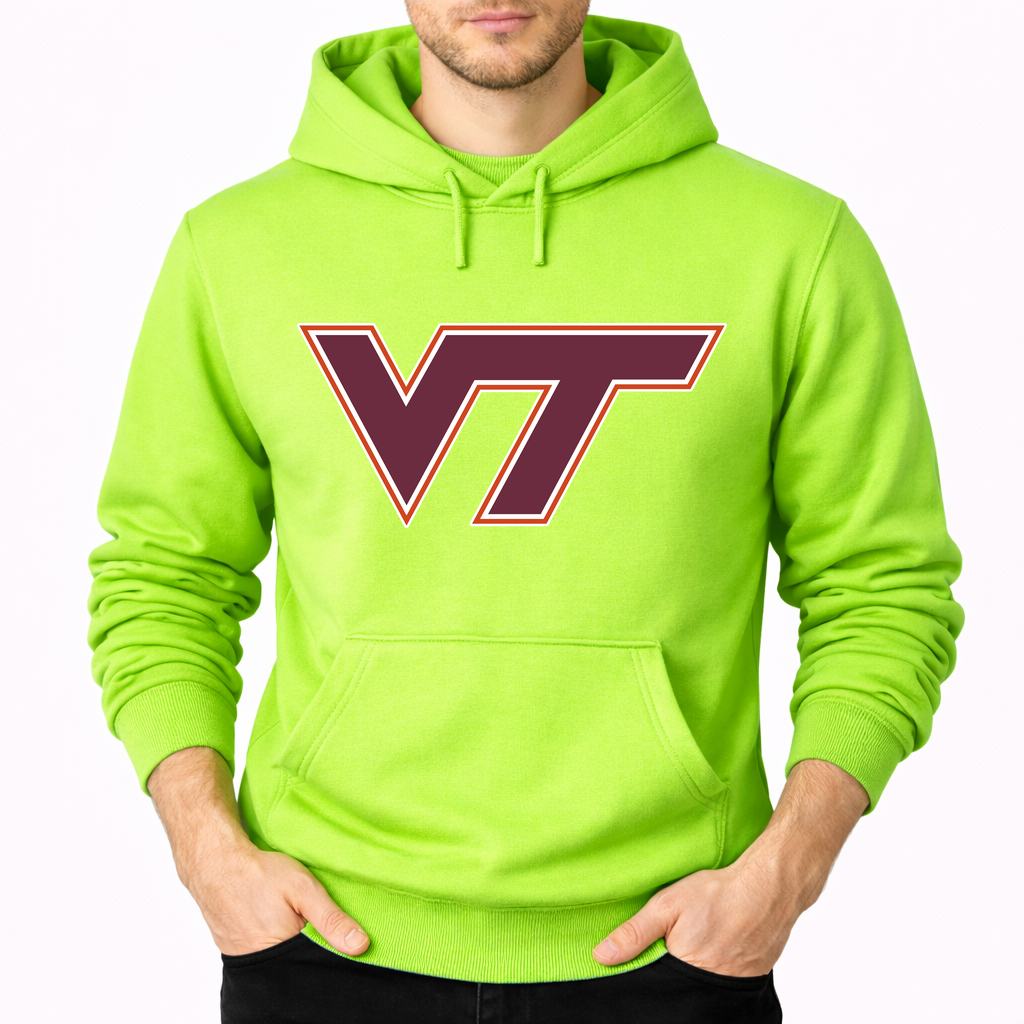 Men's Virginia Tech Hokies Pullover Hoodie - Lime green