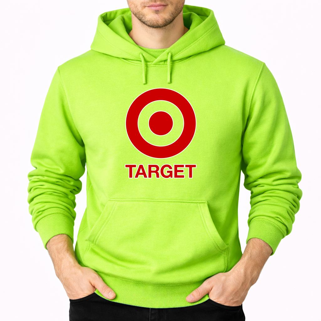 Men's Target Pullover Hoodie - Lime green