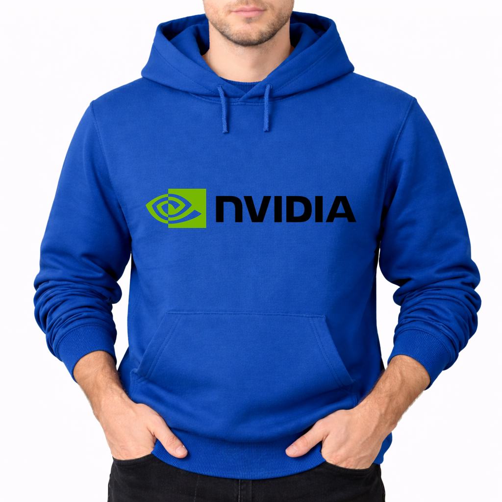 Men's Nvidia Pullover Hoodie - Blue