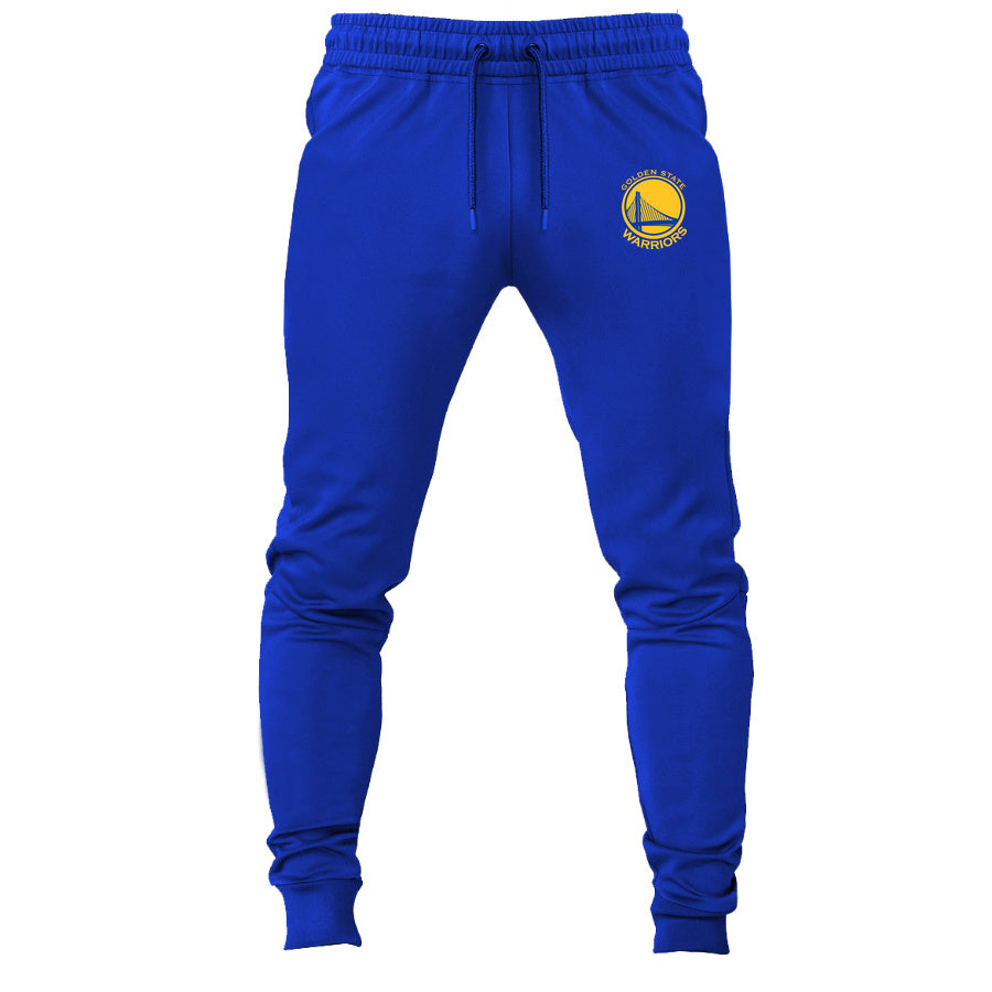 Golden State Warriors Yellow joggers sweatpants - Royal Blue