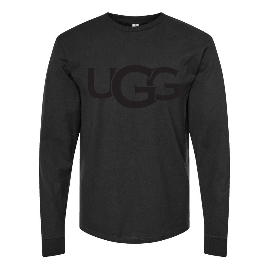 Men's UGG-Logo-1536x853 Long sleeves Cotton Blend T-Shirt - Black
