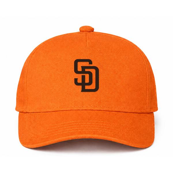 San Diego Padres MLB Logo Orange Dad Baseball Cap Hat