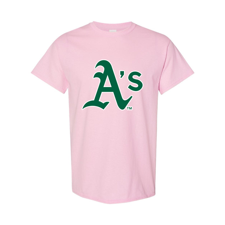 Youth's Oakland Athletics Cotton T-Shirt - Pink