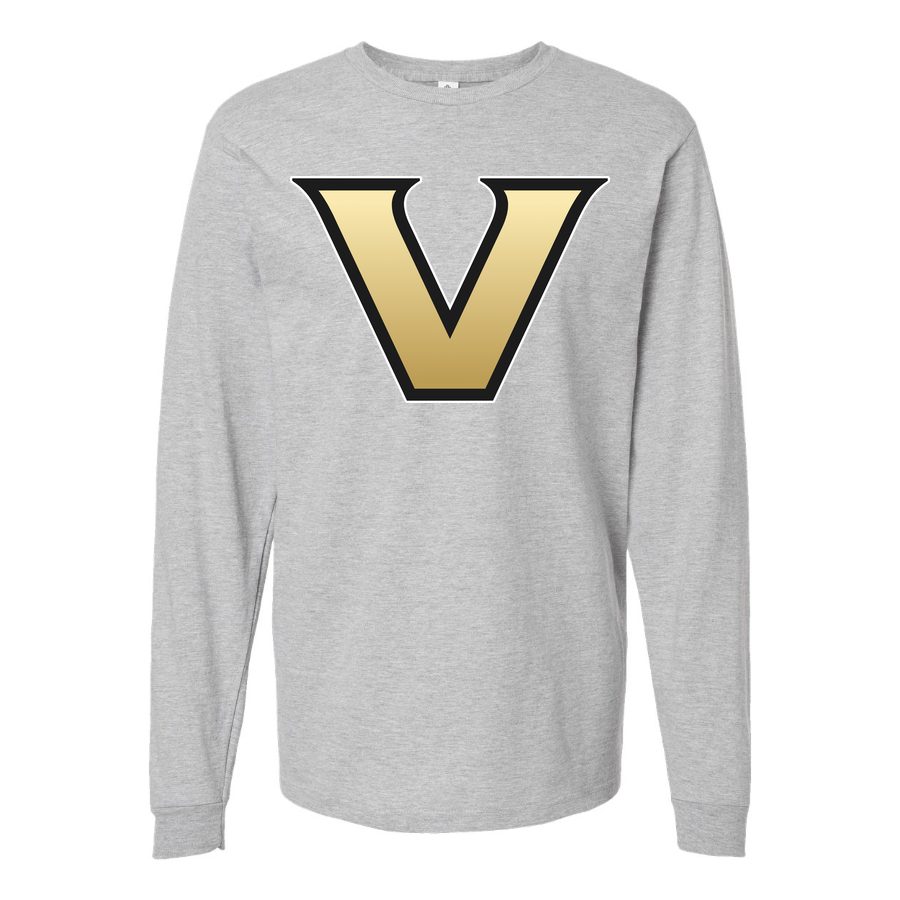 Men's Vanderbilt Commodores Logo Long sleeves Cotton Blend T-Shirt - Gray