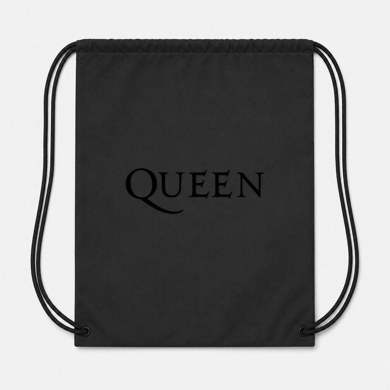 Queen Drawstring Bag - Black