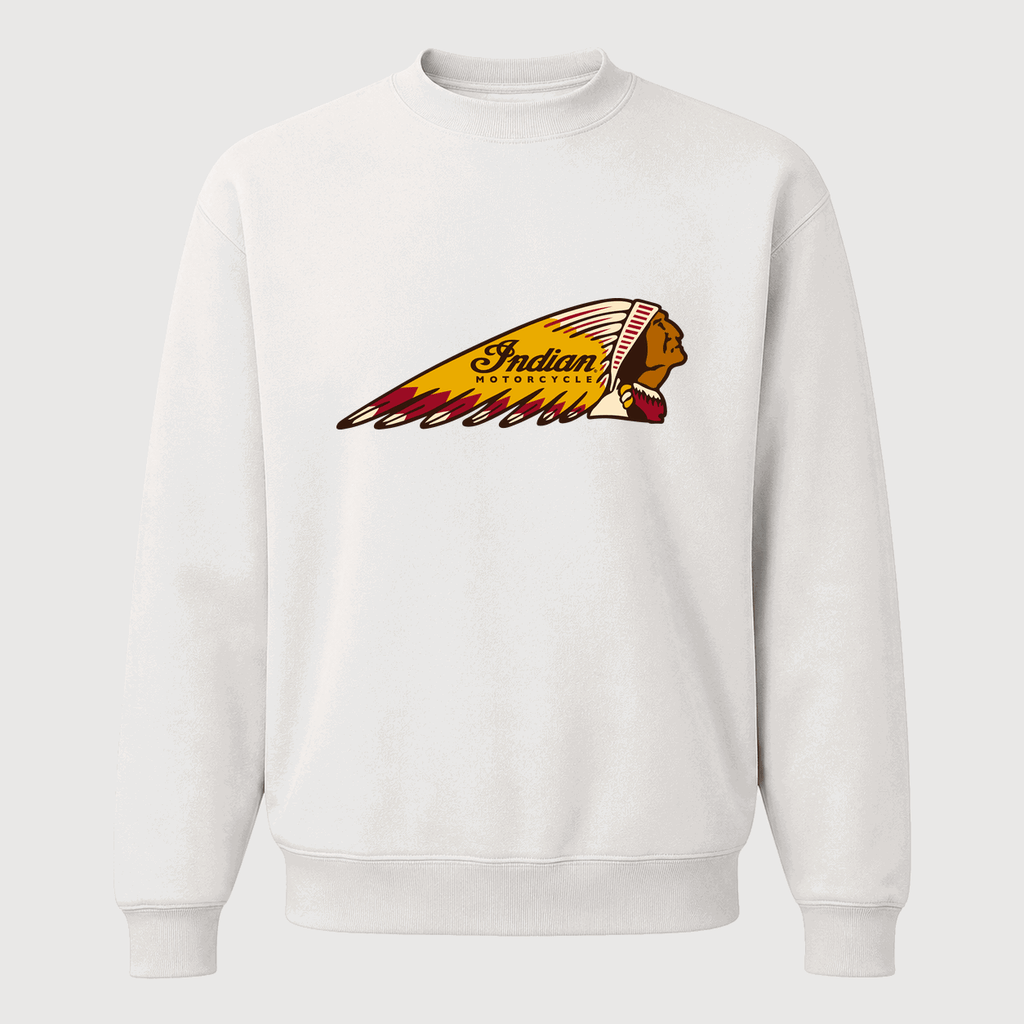 Men's Indian Motorcycle Crewneck Sweatshirt - White