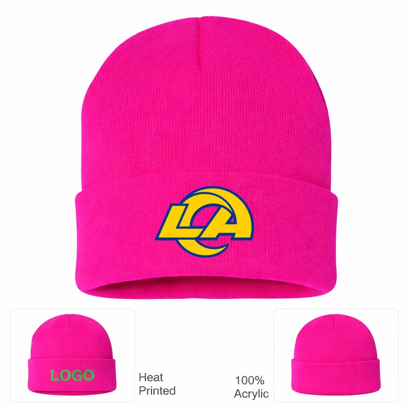 Los Angeles Rams Hot Pink Beanie Hat