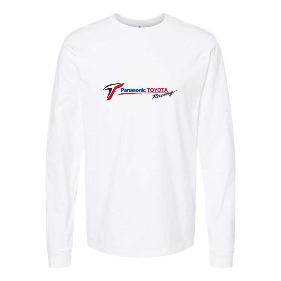 Men's Panasonic Toyota Racing Long sleeves Cotton Blend T-Shirt - White
