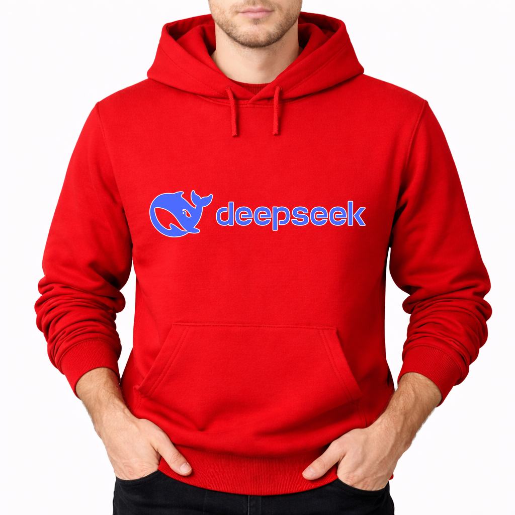 Men's Deepseek Pullover Hoodie - Red