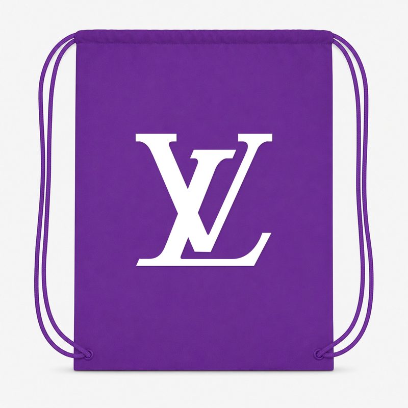 Louis Vuitton White Drawstring Bag - Purple