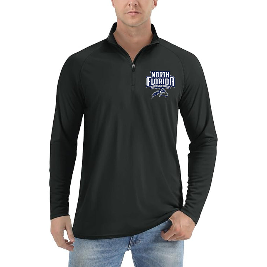 UNF Ospreys Logo quarter-zip athletic shirt in Black