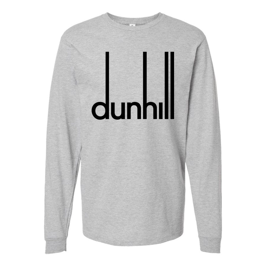 Men's Dunhill black Long sleeves Cotton Blend T-Shirt - Gray