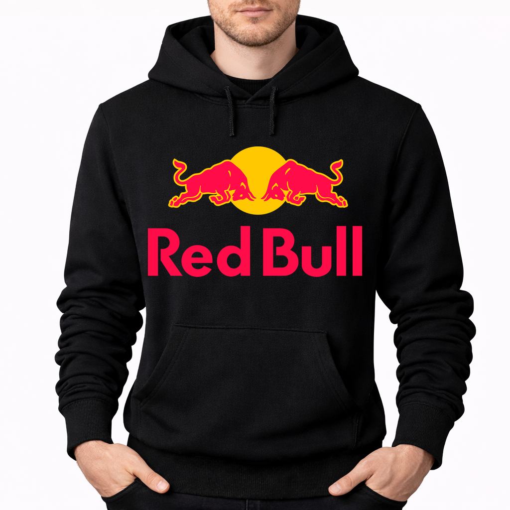 Men's Red Bull Pullover Hoodie - Black