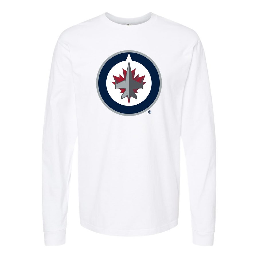 Men's Winnipeg Jets Long sleeves Cotton Blend T-Shirt - White