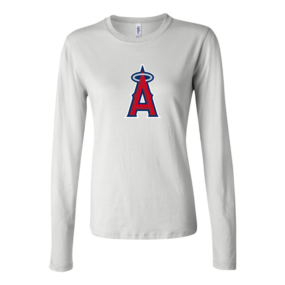 Women's Los Angeles Angels Long Sleeve T-Shirt - White