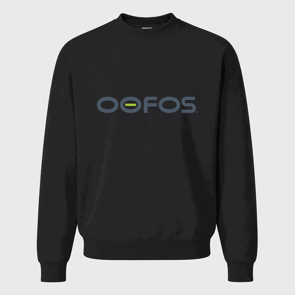 Men's OOFOS Crewneck Sweatshirt - Black