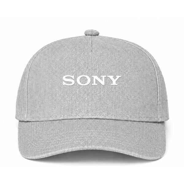 Sony White Logo Gray Dad Baseball Cap Hat
