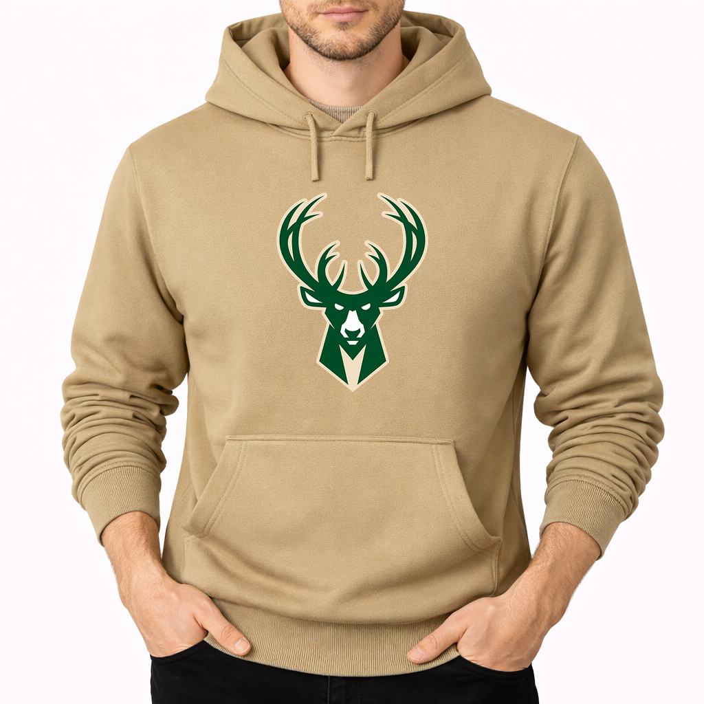 Men's Milwaukee Bucks Pullover Hoodie - Tan