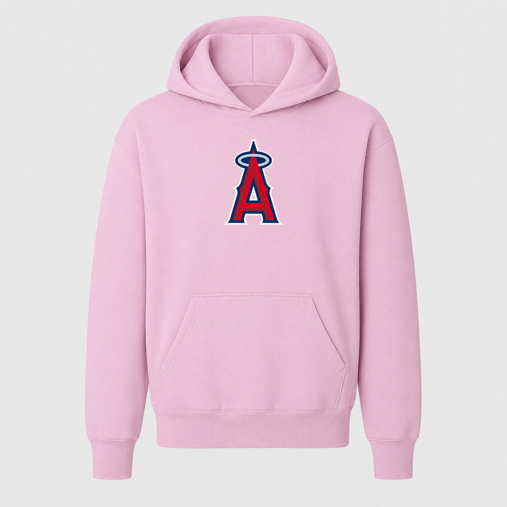 Youth Los Angeles Angels Pullover Hoodie - Light Pink
