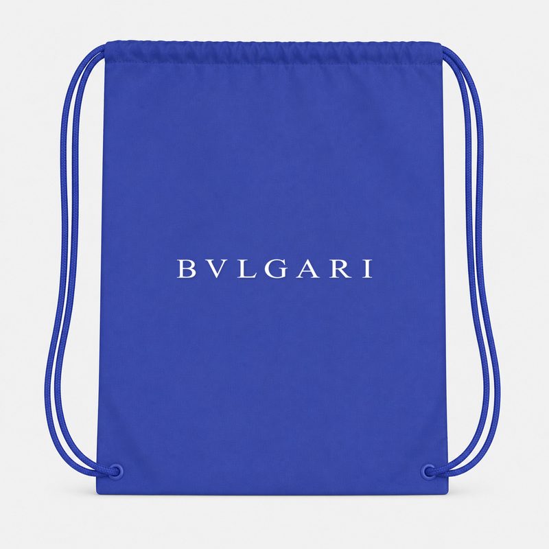 Bvlgari White Drawstring Bag - Blue