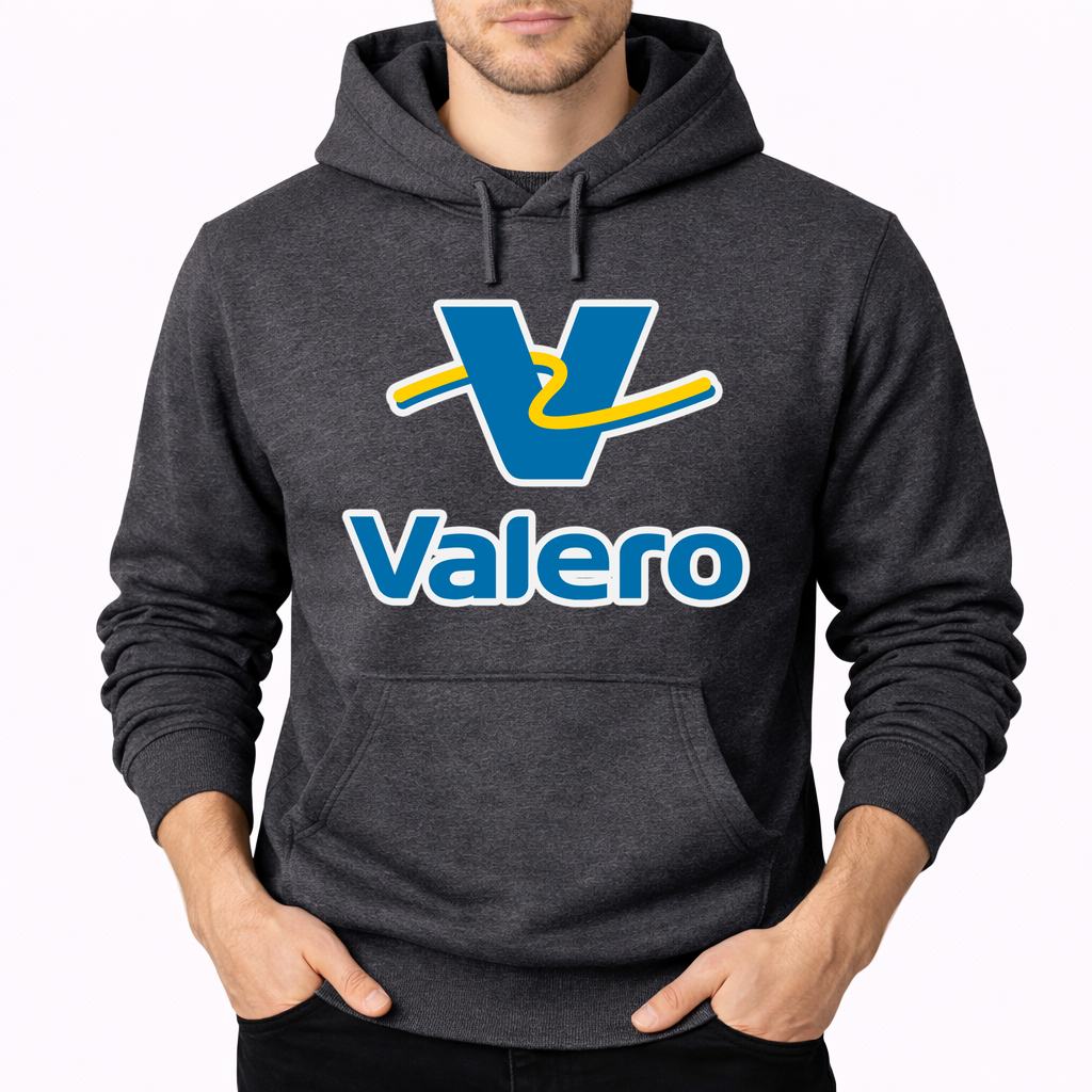 Men's Valero Gas Station Pullover Hoodie - Charcoal