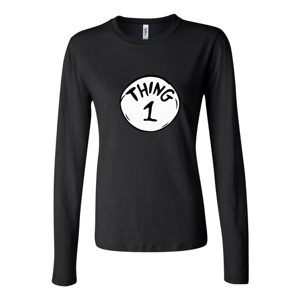Women's Dr. Seuss Thing 1 Long Sleeve T-Shirt - Black
