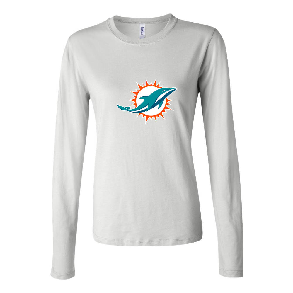 Women's Miami Dolphins Long Sleeve T-Shirt - White