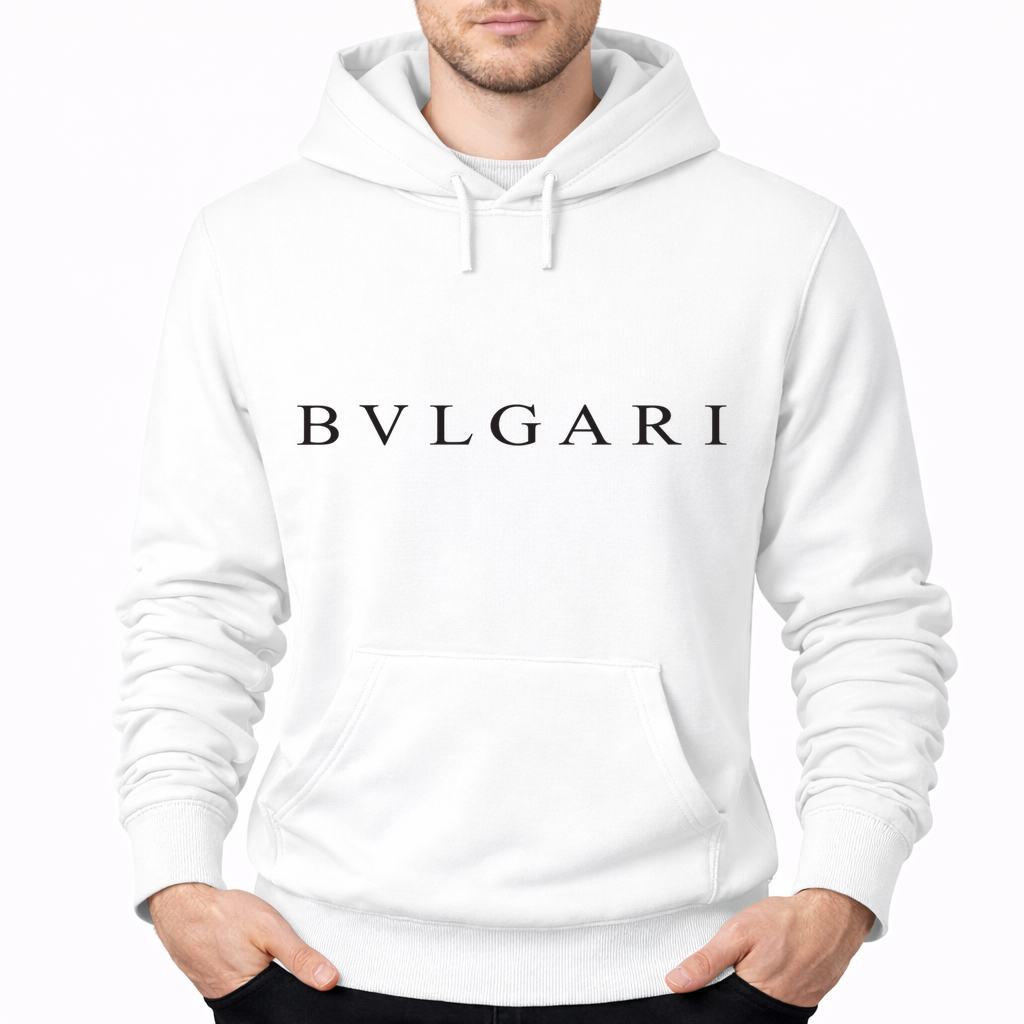 Men's Bvlgari Pullover Hoodie - White