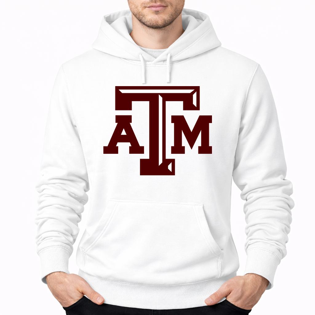 Men's texas-am-university--png-Transparent Pullover Hoodie - White