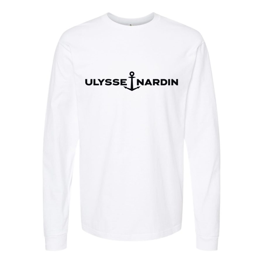 Men's Ulysse Nardin Long sleeves Cotton Blend T-Shirt - White