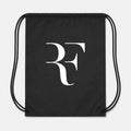 Roger Federer White Drawstring Bag - Black