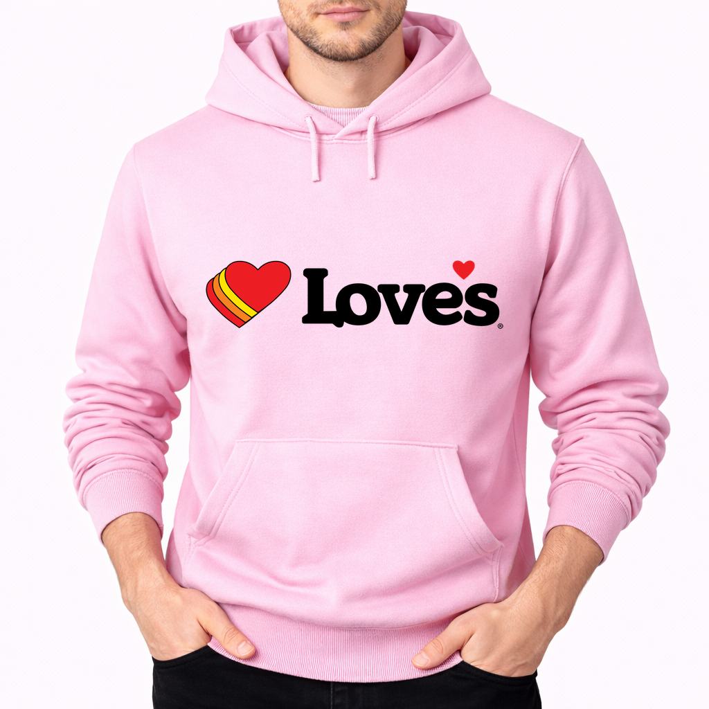 Men's Love's Travel Stops Pullover Hoodie - Pink