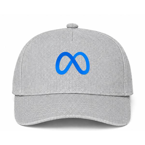 Meta Logo Gray Dad Baseball Cap Hat