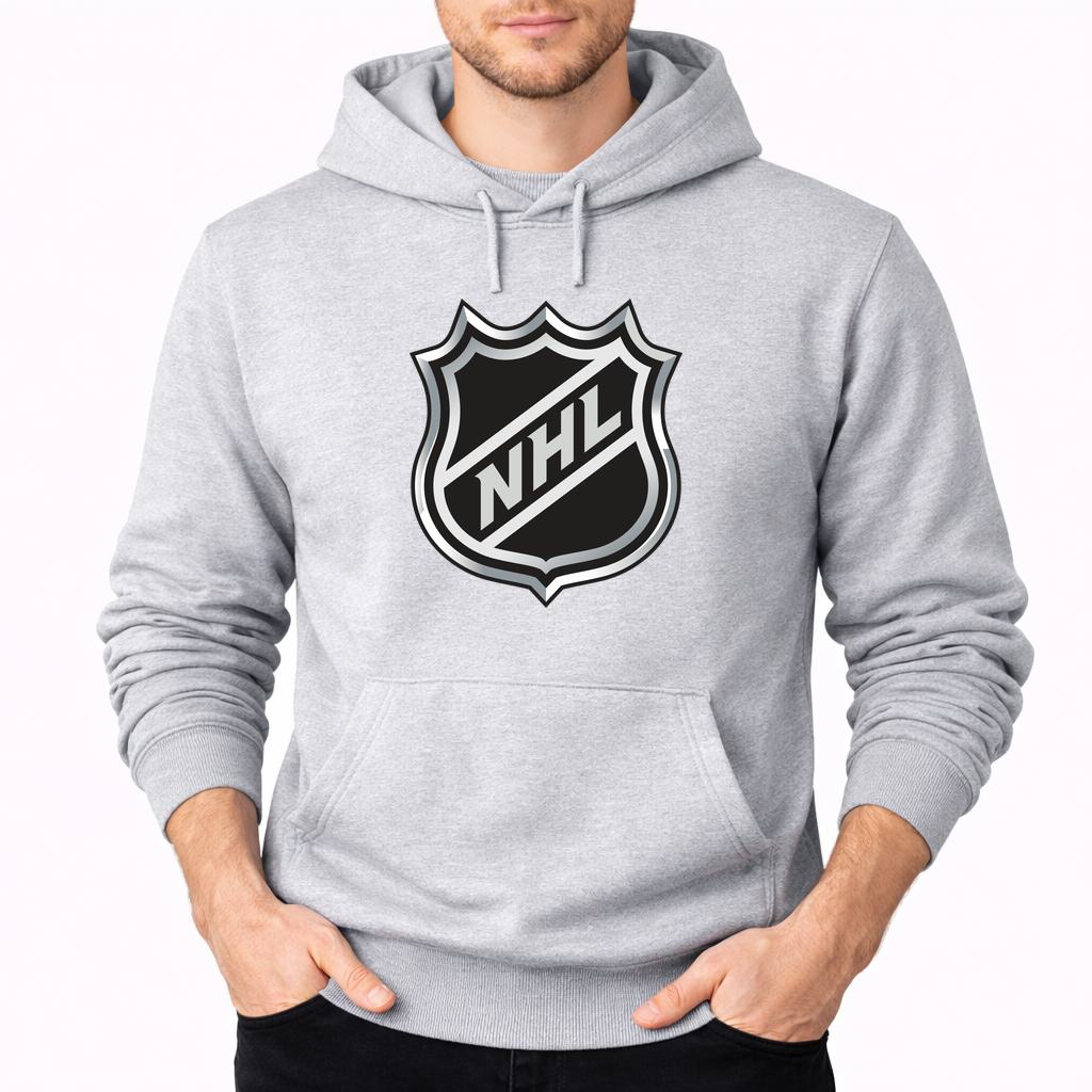 Men's NHL Shield Pullover Hoodie - Gray