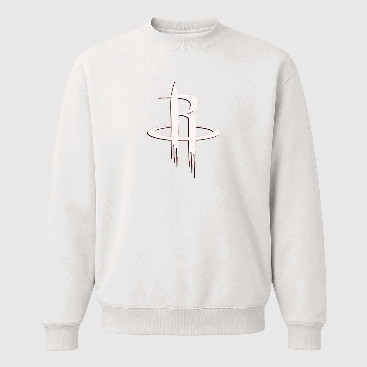 Men's Army Green Houston Rockets Crewneck Sweatshirt - White